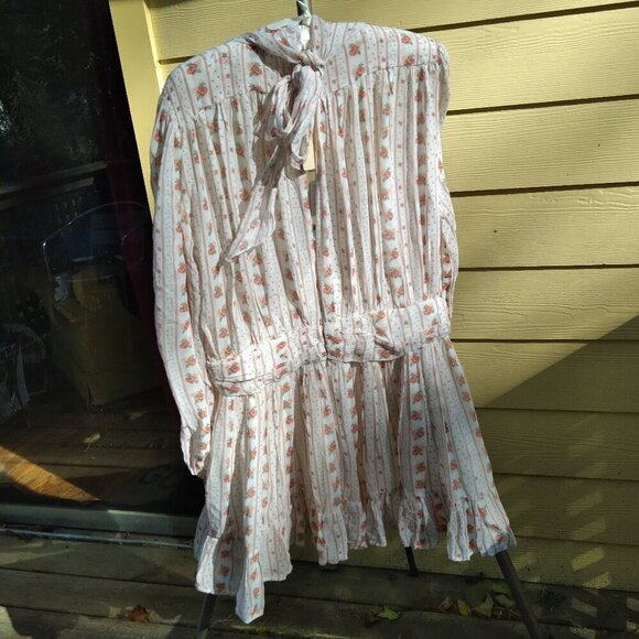 Anthropologie 'Let Me Be' NWT Floral Chiffon Flowy Romantic Mini Dress Sz XL - Picture 4 of 11